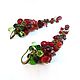 Bunch earrings 'Red berries', Earrings, St. Petersburg,  Фото №1