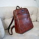 Order Leather backpack (Unisex). aleks.berg. Livemaster. . Men\\\'s backpack Фото №3