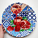 Decorative plate 'Pomegranate juice' wall decor. Decorative plates. Art by Tanya Shest. My Livemaster. Фото №5