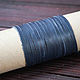 Шнур кожаный ленточный Синий  5 х 1,5 мм. Шнуры. CraftsMan. Интернет-магазин Ярмарка Мастеров.  Фото №2