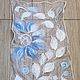 'Blue flower' Stole felted on silk, Wraps, Voronezh,  Фото №1