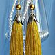 Earrings brush gold bells. Tassel earrings. Jewelry Elena. Online shopping on My Livemaster.  Фото №2