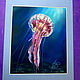 Neon Jellyfish. Original. Pastel. Pictures. Valeria Akulova ART. My Livemaster. Фото №4