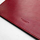 Чехол папка для MacBook Air, Pro Red. Чехол. Stitch & Leather. Ярмарка Мастеров.  Фото №4