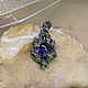 Silver pendant with amethyst 'Palus', Pendant, Moscow,  Фото №1
