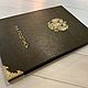Order Folder 'For signature' brown with coat of arms (gift leather). ELITKNIGI by Antonov Evgeniy (elitknigi). Livemaster. . Gift books Фото №3