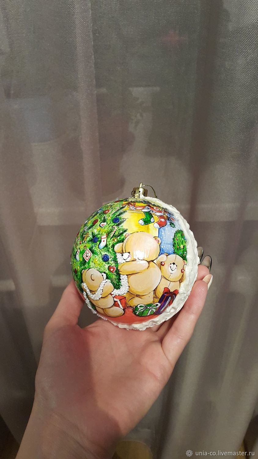 Новогодний шар, ёлочное украшение (мишки), Елочные игрушки, Гомель,  Фото №1