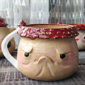 Посуда handmade. Livemaster - original item Mugs and cups: Large mug mushroom fly agaric angry. Handmade.