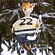 Tiger Christmas tree toy interior, toy for the Christmas tree, hockey player, year of the tiger. Interior doll. Anastasiya Kosenchuk. My Livemaster. Фото №4