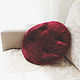 Maroon decorative velour pillow. Pillow. August Jewellery. Online shopping on My Livemaster.  Фото №2