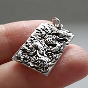 Украшения handmade. Livemaster - original item Oriental Dragon Pendant made of silver with blackening (P29). Handmade.