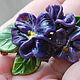 'Bouquet of violets ' brooch boutonniere. Brooches. BeautyGlassByKate(Lampwork) (beauty-glass). My Livemaster. Фото №4