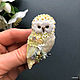 Brooch-owl 'Mint' and 'Lemon' brooch bird. Brooches. Coffeelena. My Livemaster. Фото №5