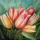 Painting flowers still Life with flowers oil Tulips, Pictures, Moscow,  Фото №1