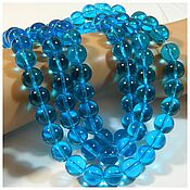 Материалы для творчества handmade. Livemaster - original item Quartz beads 10 mm blue. pcs. Handmade.