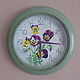 'Pansy' wall Clock vintage retro. Watch. botanica-m. Online shopping on My Livemaster.  Фото №2