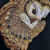 Материалы для творчества handmade. Livemaster - original item Embroidery with an Owl. Handmade.