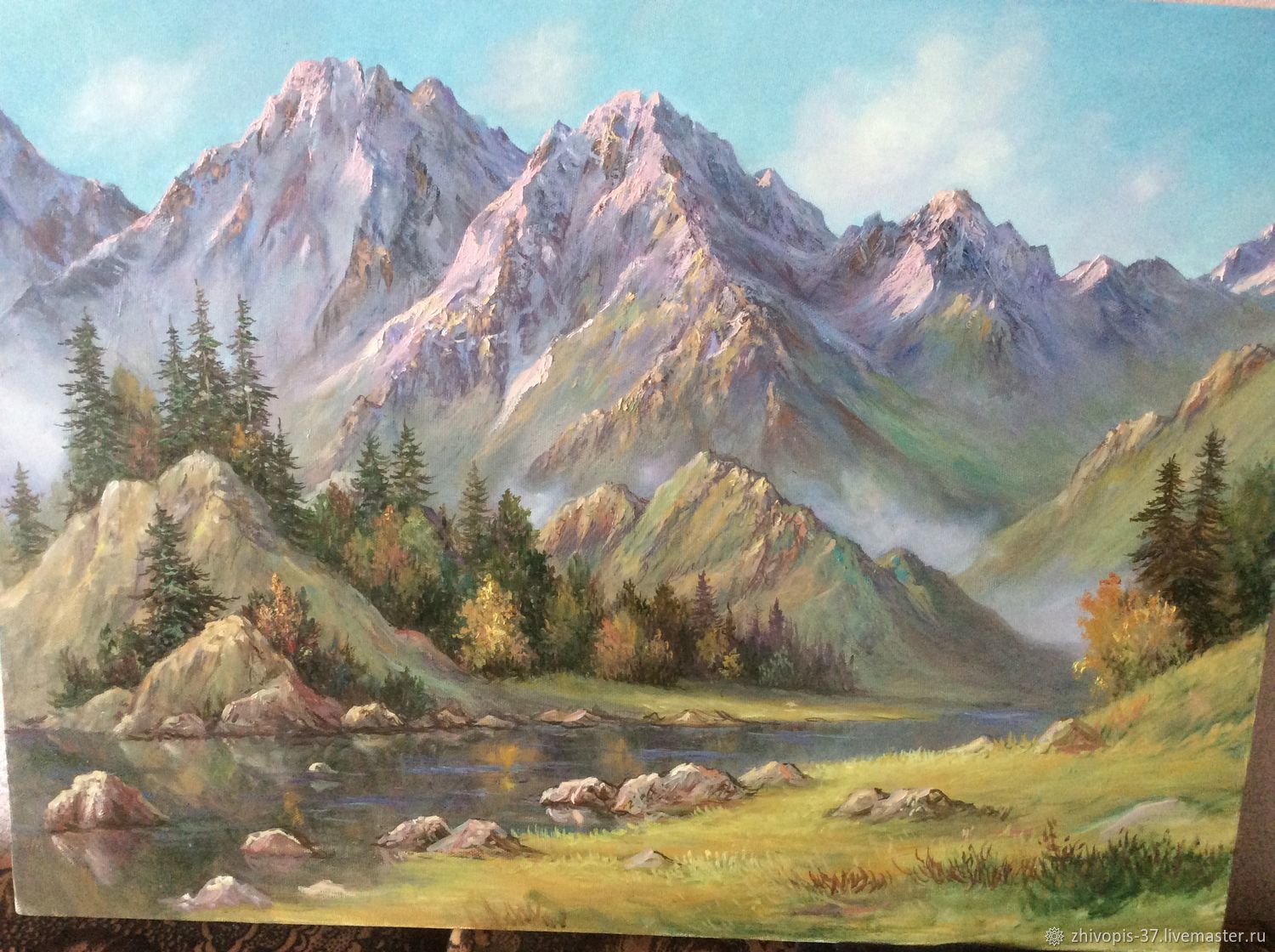 Картина горы Кавказа Триалетский хребет
