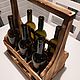 Caja para 6 botellas de vino y champán en tostado. Crates. Color Wood. Ярмарка Мастеров.  Фото №5