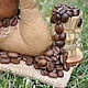 Ароматная игрушка, вымоченная в растворе кофе, корицы и ванили