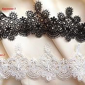 Материалы для творчества handmade. Livemaster - original item Lace: Braid lace. Color white and black.. Handmade.
