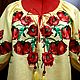 Women's embroidered blouse 'Sunny poppies' ZHR3-224. Blouses. babushkin-komod. Online shopping on My Livemaster.  Фото №2