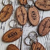 Дизайн и реклама handmade. Livemaster - original item Wooden key numbers for a hotel, a hotel with your logo. Handmade.