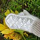 DOWNY GREY MITTENS WITH A goat down PATTERN. Mittens. KOZAmoDA (kozamoda) (kozamoda). My Livemaster. Фото №5