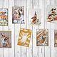 Large set of postcards with foxes. Cards. Annet Loginova. Online shopping on My Livemaster.  Фото №2