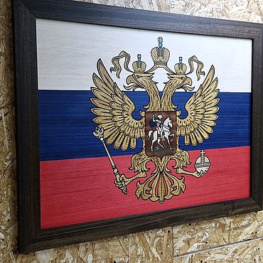 Картины и панно ручной работы. Ярмарка Мастеров - ручная работа Герб России. Handmade.