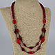 Carnelian stone necklace ' Shades of red'. Necklace. Magic box. My Livemaster. Фото №4