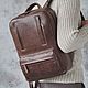Men's leather backpack 'Salvador' (Tobacco), Men\\\'s backpack, Yaroslavl,  Фото №1