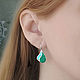 Drop EARRINGS with turquoise and malachite. The author's work. Earrings. ARIEL - MOSAIC. My Livemaster. Фото №6
