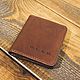 Cover, housekeeper and cardholder made of brown leather included. Wallets. G.L.A.D.. My Livemaster. Фото №6