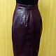 Leather skirt Bordeaux. Skirts. AVS -dressshop. My Livemaster. Фото №6