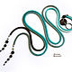 Order Thin belt rope made of beads with sardonyx and amazonite turquoise. gershman. Livemaster. . Belt Фото №3