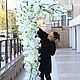 Гирлянда из искусственной сакуры. Оформление входного пространства, Гирлянда из цветов, Ставрополь,  Фото №1