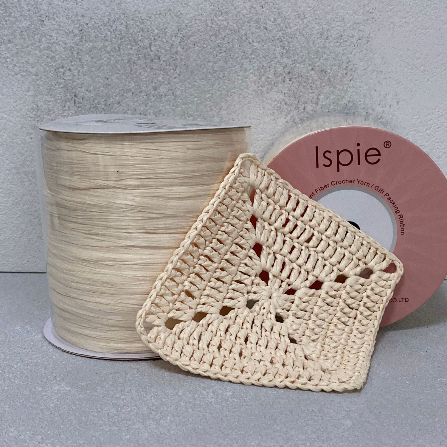 Рафия ispie. Рафия ISPIE айвори 7490506.