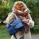 Backpack leather female blue Ultramarine Mod P12-171. Backpacks. Natalia Kalinovskaya. My Livemaster. Фото №4