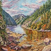Картины и панно handmade. Livemaster - original item Oil painting Mountain river. Handmade.