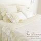 Bed linen in champagne color with lace on the grid, vintage. Bedding sets. Inna Meyrabyan InProvence (InProvence). Online shopping on My Livemaster.  Фото №2