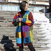 Одежда handmade. Livemaster - original item Women`s long cardigan with a hood. Handmade.