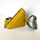 Triangular leather bag in yellow. Messenger Bag. MiTonA. Online shopping on My Livemaster.  Фото №2