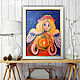 Guardian angel with guiding star acrylic painting. Pictures. positive picture Helena Gold. Online shopping on My Livemaster.  Фото №2