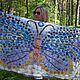 Blue butterfly stole, felted silk and wool size 72 x 190 cm. Wraps. AloraFelt. My Livemaster. Фото №5