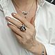 Винтаж: Германское винтажное кольцо с природными сапфирами из серебра 925, Кольца винтажные, Геттинген,  Фото №1