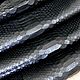 Python skin, soft dressing, black color!, Leather, St. Petersburg,  Фото №1