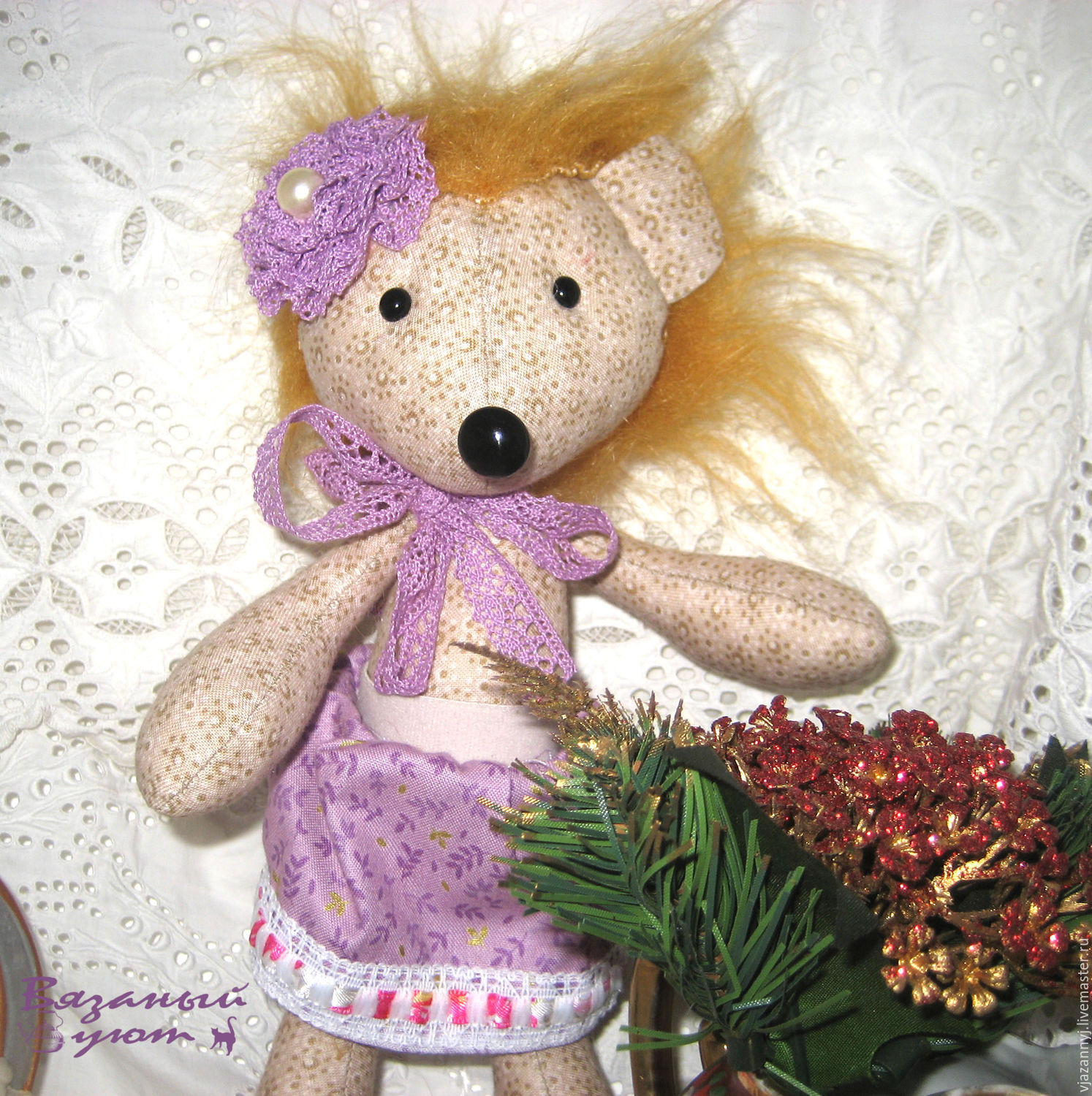 Textile doll Hedgehog Marfa, Stuffed Toys, Moscow,  Фото №1