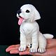Felted dog. The puppy Labrador is a cutie Tutsi, Felted Toy, Moscow,  Фото №1