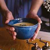 Посуда handmade. Livemaster - original item 2nd Class Soup plate 500 ml series Sky Valinora. Handmade.